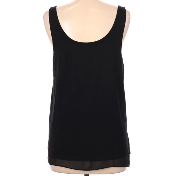 Ann Taylor size medium black tiered dressy top - Picture 4 of 5